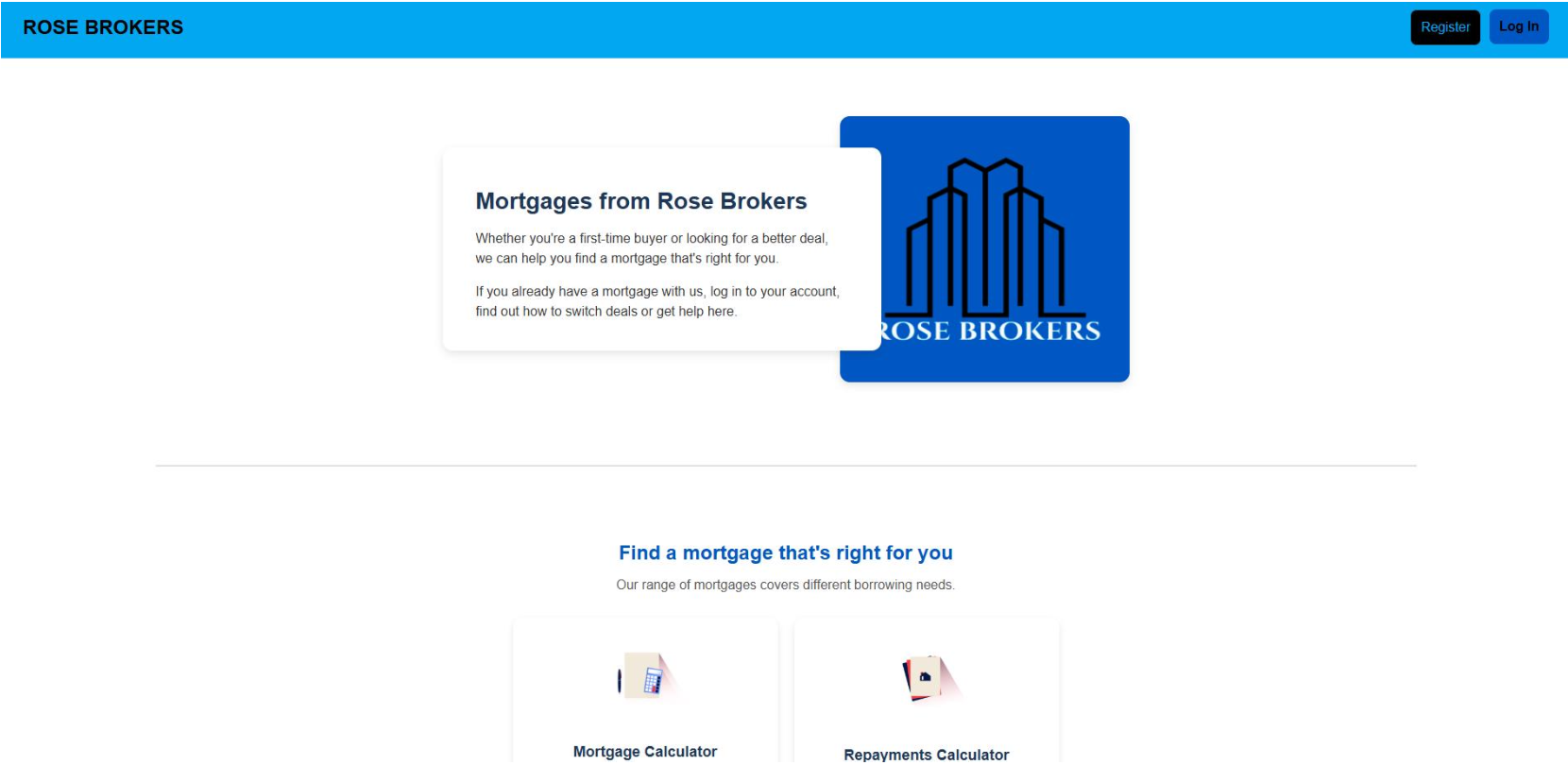Mortgage Quotation System screenshot